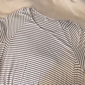 Black and white striped Tshirt swing dress